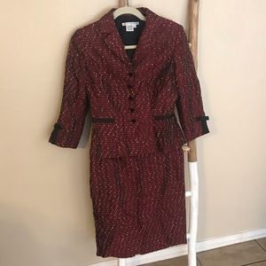 Vintage Maggie London Two Piece Suit